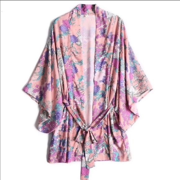 Blushing Boho Wild Pony Unicorn Duster Kimono - Picture 9 of 15